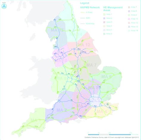 Highways England Strategic Road Network and Management Areas. | Download Scientific Diagram