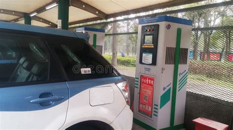 Shenzhen, China: Electric Vehicle Charging Station and Charging ...