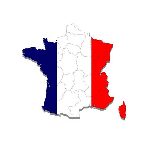 Map of France with the boundaries of the cities of the country. Vector illustration 2036225 ...