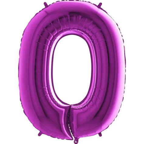 40 Inch Purple Jumbo Number 0 Foil Balloon - Little Pickles