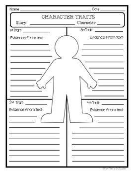 Character Traits Graphic Organizer Worksheet | Character traits graphic organizer, Character ...