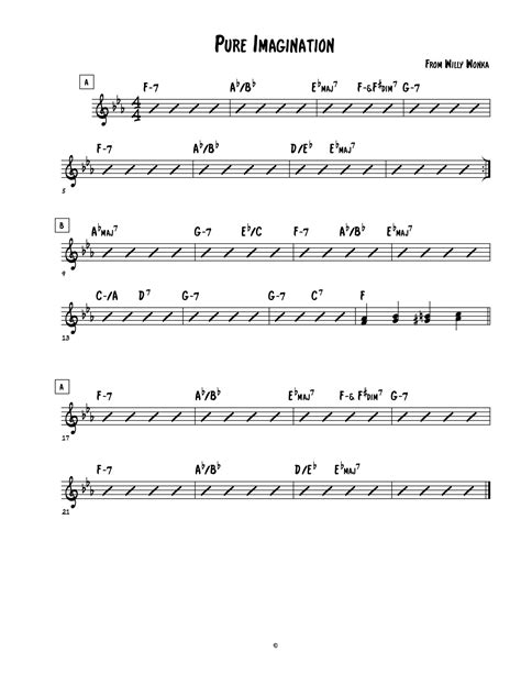 Willy Wonka - Pure Imagination (Lead Sheet)