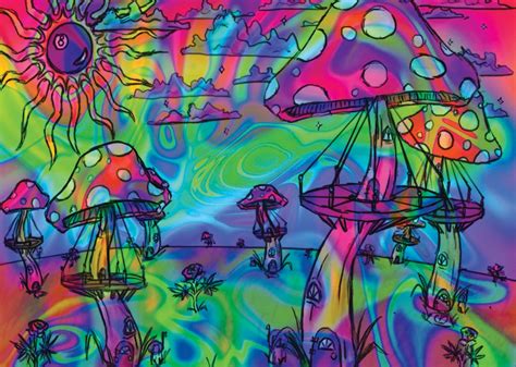 PSYCHEDELIC TRIPPY MUSHROOMS A3 POSTER PRINT AMK1211 | eBay