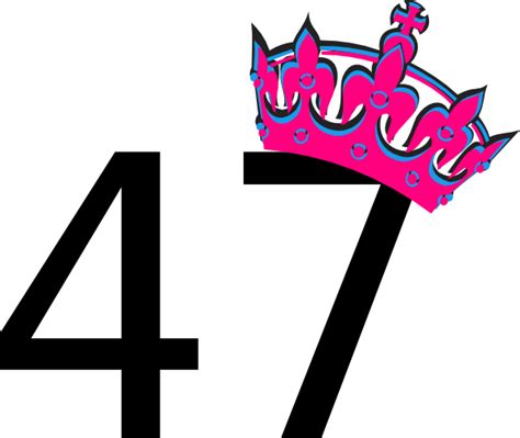 Pink Tilted Tiara And Number 47 Clip Art at Clker.com - vector clip art ...