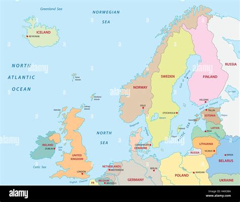 northern europe map Stock Vector Image & Art - Alamy