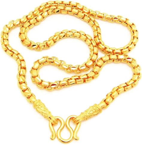 Amazon.com: Chain 22K 23K 24K THAI BAHT GOLD GP NECKLACE 24 INCH 50 Grams Jewelry: Jewelry