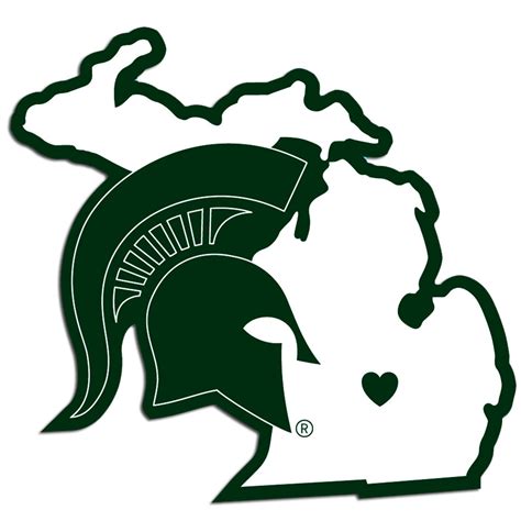 Michigan State Spartans Decal Home State Pride Style - Sports Fan Shop