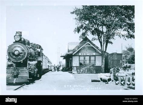 Weston Ontario GTR Station postcard Stock Photo - Alamy