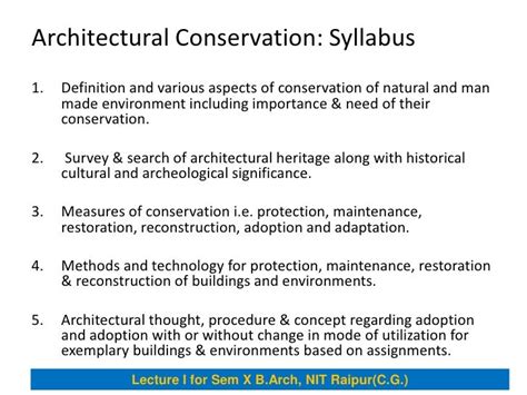 Architectural conservation