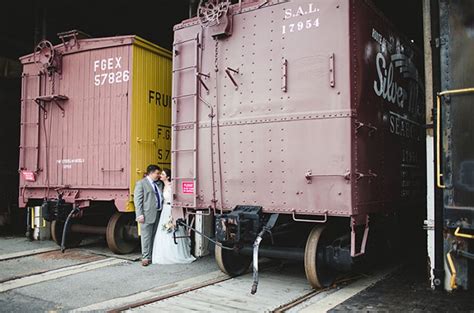 DIY Train Station Wedding: Tiffany + Sean - Green Wedding Shoes