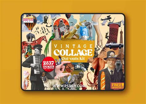 CreativeMarket - Vintage Collage Kit 2837+ Elements - 6685351