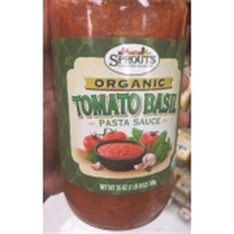 Sprouts Farmers Market Organic Tomato Basil, Pasta Sauce: Calories, Nutrition Analysis & More ...