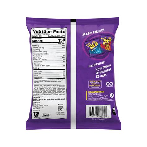 Takis Fuego Nutrition Facts Label | Besto Blog