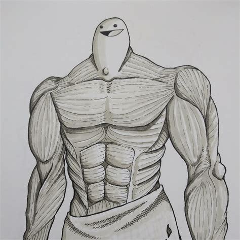 I drew a buff doofus. BEHOLD! : r/drawing