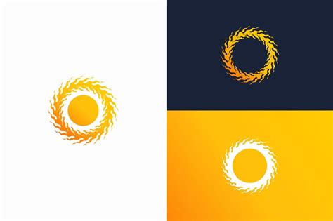 Premium Vector | Abstract sun logo design vector