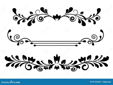 Vintage Dividers and Borders Stock Illustration - Illustration of ...