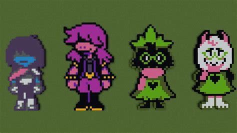 Pixel art of some deltarune characters I made : r/minecraftpixelart