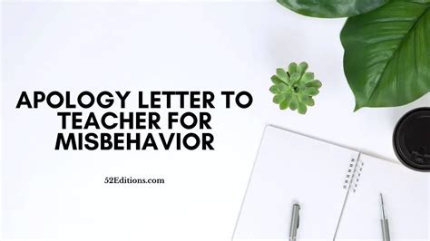 Apology Letter To Teacher For Misbehavior (Sample) // Get FREE Letter ...