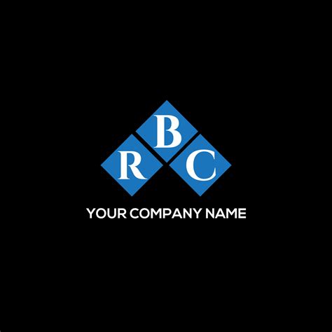 RBC letter logo design on BLACK background. RBC creative initials ...