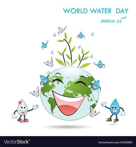 World water day cartoon designwater cartoon Vector Image