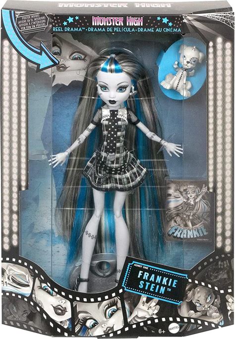 Buy Monster High Doll, Frankie Stein in Black and White, Reel Drama Collector Doll | Bentzens