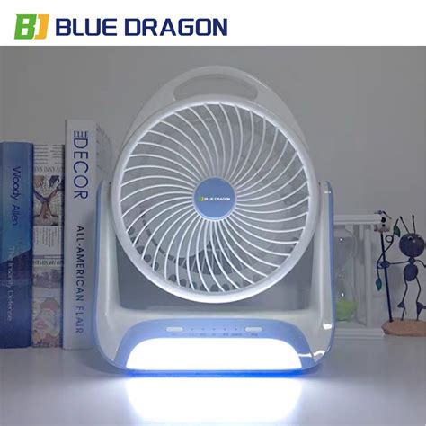 3in1 Portable Electric Fan 6'' AC/DC Rechargeable Fan with Led Light ...