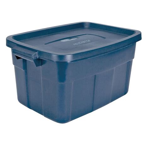 Rubbermaid RMRT140008 Roughneck Storage Box 14 Gallon - Navy Blue ...