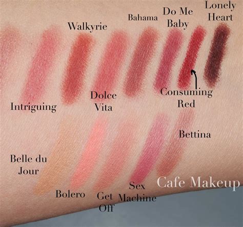 NARS Velvet Matte Lip Pencil: Swatches of All Shades - Café Makeup | Walkyrie, Beauté