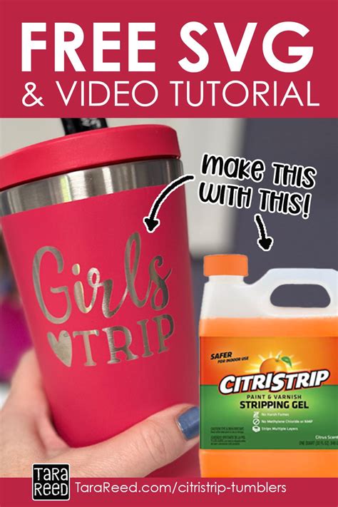 Tumbler Ideas DIY - How to Etch Tumblers with CitriStrip. Use your Cricut or Silhouette to make ...