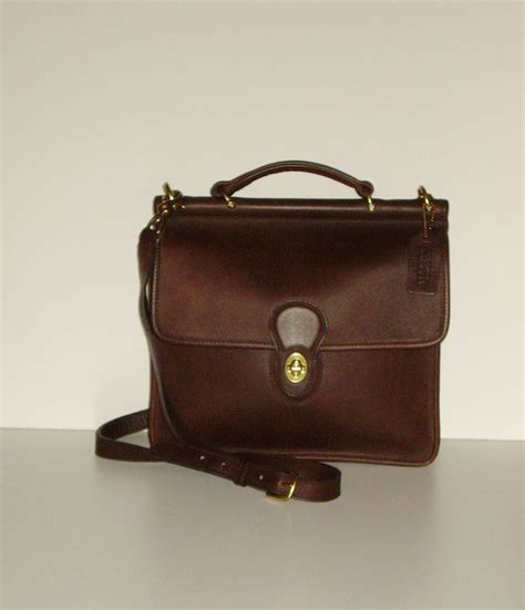 COACH Willis Bag Vintage Mahogany Brown Leather Purse Style