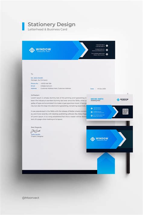 Corporate Letterhead and Business Card Design | Letterhead design, Visiting card design ...