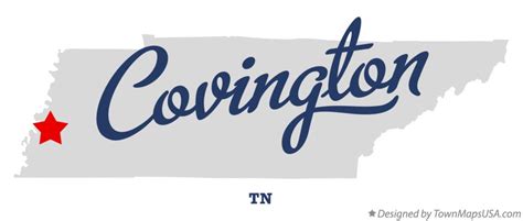 Map of Covington, TN, Tennessee