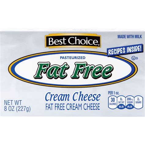 Best Choice Fat Free Cream Cheese | Cream Cheese | Superlo Foods