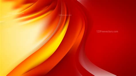 Abstract Glowing Red and Yellow Wave Background