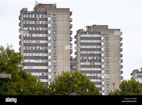 Blocks of high rise flats in Brentford Towers London Borough of ...