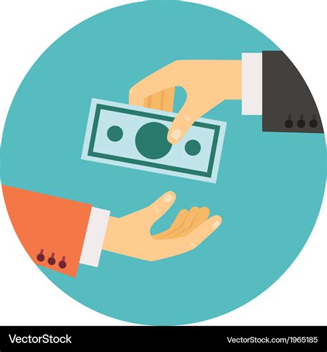 Hand giving money Royalty Free Vector Image - VectorStock