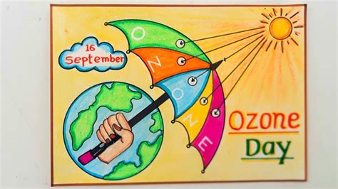 World Ozone Day Drawing Easy Steps//Ozone Day Poster Drawing//How to ...