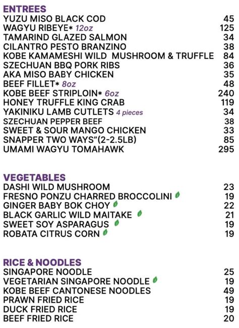 Novikov Miami, FL Menu (Updated: April 2024)