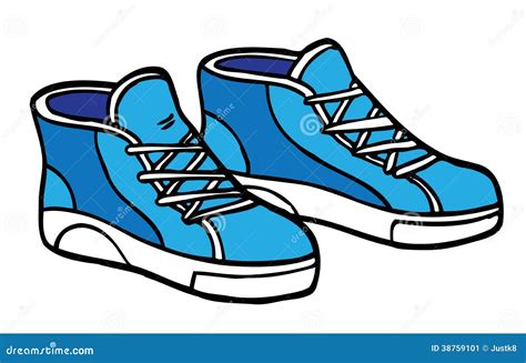 Cartoon Sneakers - Blue And White Stock Illustration | CartoonDealer.com #38759101