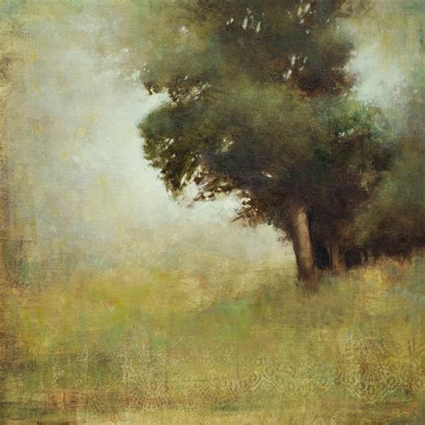 Misty Trees, impressionist landscape original tree painting. SOLD.