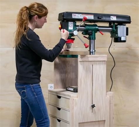 20 Functional DIY Drill Press Stand Ideas - DIYsCraftsy