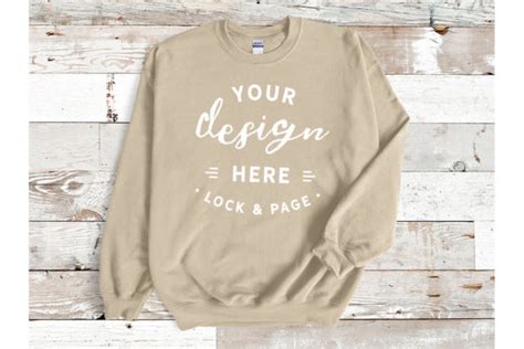 Sand Gildan 18000 Unisex Sweatshirt Mock Graphic by lockandpage · Creative Fabrica