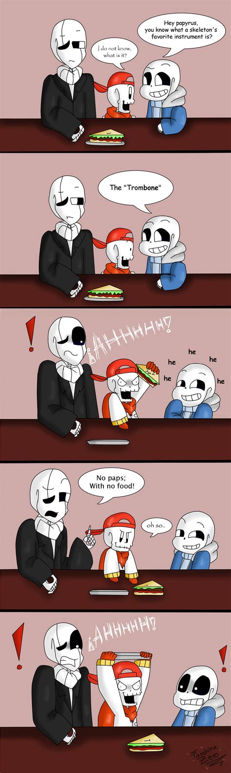 Comic: Gaster, Papyrus and Sans - The bad joke by FANSHINE-ZERO on DeviantArt