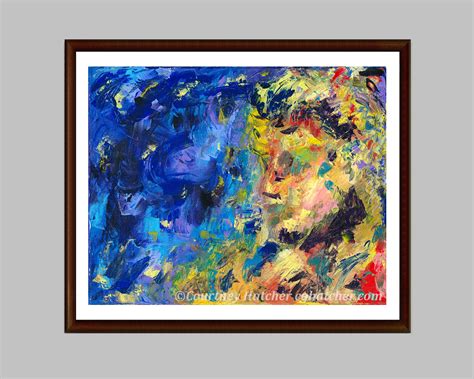 Fine Art Portrait Print, Emotional Abstract Color Art, Modern Giclee ...