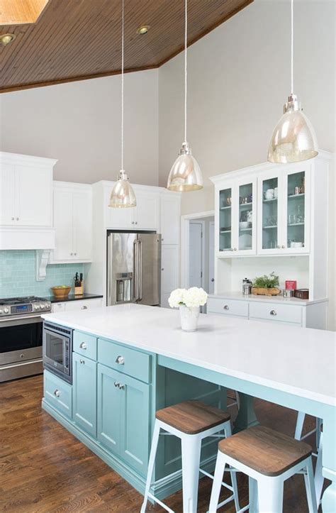 Profile Cabinet and Design (House of Turquoise) | Tiffany blue kitchen ...