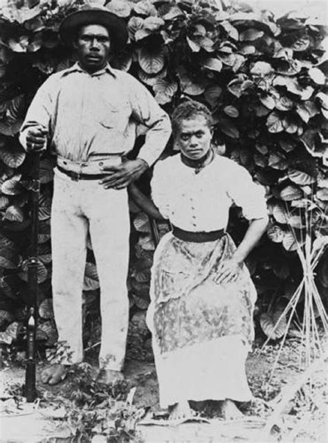 Portrait of two South Sea Islanders from the Pioneer Sugar Mill, Brandon, Queensland, 1880s ...