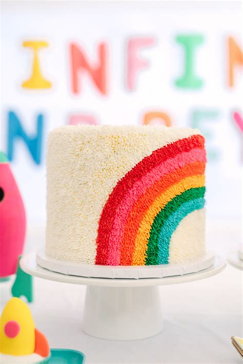 Rainbow Cake | To Infinity and Beyond First Birthday Party - Studio DIY