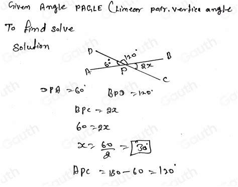 Solved: I. ANGLE PAIRS(Linear pair, vertical angles) Given: Angle DPA ...