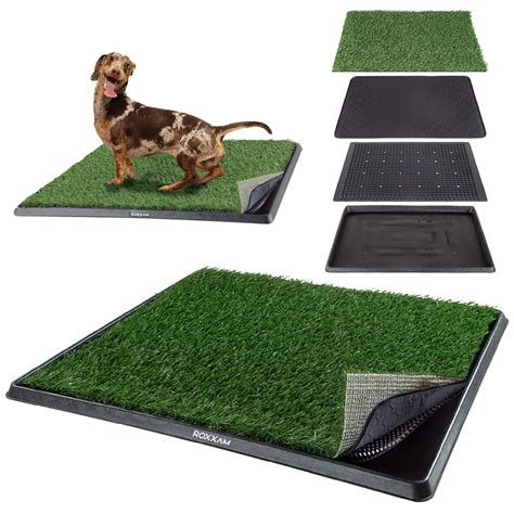 Roxxam Artificial Puppy Grass Pad | Fake Grass for Dog Potty Pad | Indoor Artificial pet Grass ...