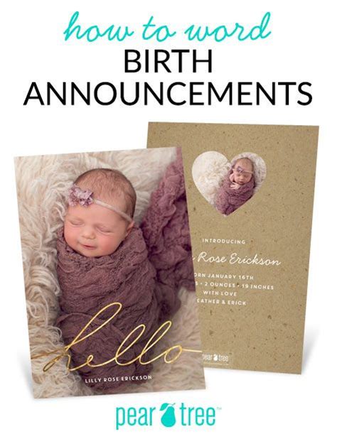 How to word birth announcements. Creating your newest family member’s birth announcement ...